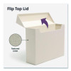 Flip Top Box, Letter Files, 13 x 3.7 x 10, Beige