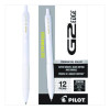 G2 Edge Premium Gel Roller Pen, Retractable, Fine 0.7 Mm, Black Ink, White Barrel, Dozen