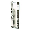 F-301 Ballpoint Pen, Retractable, Fine 0.7 Mm, Black Ink, Stainless Steel/Black Barrel