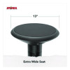 Wiggle Stool, Backless, Supports Up To 250 Lbs, 12" To 18" Seat Height, Black Seat, Black Base