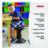 Wiggle Stool, Backless, Supports Up To 250 Lbs, 12" To 18" Seat Height, Black Seat, Black Base