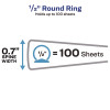 Economy View Binder With Round Rings , 3 Rings, 0.5" Capacity, 11 X 8.5, White, (5706)