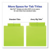 Insertable Big Tab Plastic 1-Pocket Dividers, 5-Tab, 11.13 X 9.25, Assorted, 1 Set