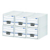 Stor/Drawer Basic Space-Savings Storage Drawers, Letter Files, 14" X 25.5" X 11.5", White/Blue, 6/Carton
