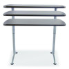 Arc Adjustable-Height Table, Rectangular, 60" x 30" x 30" To 42", Graphite/Silver