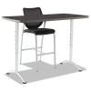 Arc Adjustable-Height Table, Rectangular, 60" x 30" x 30" To 42", Graphite/Silver