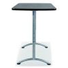 Arc Adjustable-Height Table, Rectangular, 60" x 30" x 30" To 42", Graphite/Silver