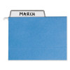 Colored Hanging File Folders With Protab Kit, Letter Size, 1/3-Cut, Blue