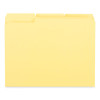 Reinforced Top-Tab File Folders, 1/3-Cut Tabs: Assorted, Letter Size, 1" Expansion, Yellow, 100/Box
