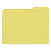 Reinforced Top-Tab File Folders, 1/3-Cut Tabs: Assorted, Letter Size, 1" Expansion, Yellow, 100/Box