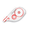 Side-Application Correction Tape, Non-Refillable, 0.2" x 32.75 Ft, White Tape, Clear/Red Dispenser, 2/Pack