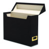 Flip Top File Box, Letter Files, 13 x 3.7 x 10, Charcoal