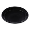 Hi-Impact Plastic Dinnerware, Plate, 10" Dia, Black, 125/Sleeve, 4 Sleeves/Carton
