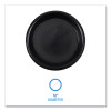Hi-Impact Plastic Dinnerware, Plate, 10" Dia, Black, 125/Sleeve, 4 Sleeves/Carton