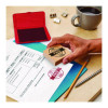 Pre-Inked Felt Stamp Pad, 4.25" x 2.75", Red