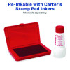 Pre-Inked Felt Stamp Pad, 4.25" x 2.75", Red