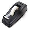 Deluxe Desktop Tape Dispenser, Heavily Weighted, Attached 1" Core, Black