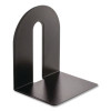 Heavy Duty Bookends, Nonskid Base, 8 x 8 x 10, Steel, Black, Pair