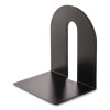Heavy Duty Bookends, Nonskid Base, 8 x 8 x 10, Steel, Black, Pair