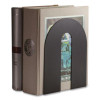 Heavy Duty Bookends, Nonskid Base, 8 x 8 x 10, Steel, Black, Pair