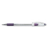 R.s.v.p. Ballpoint Pen, Stick, Fine 0.7 Mm, Violet Ink, Clear/Violet Barrel, Dozen