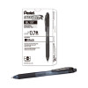 Energel-X Gel Pen, Retractable, Medium 0.7 Mm, Black Ink, Smoke/Black Barrel, Dozen