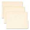 Heavyweight Manila End Tab Folders, 9" High Front, 1/2-Cut Tabs: Bottom, Letter Size, 0.75" Expansion, Manila, 100/Box