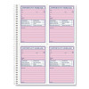 Telephone Message Book With Fax/Mobile Section, Two-Part Carbonless, 3.88 x 5.5, 4 Forms/Sheet, 400 Forms Total