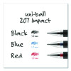 207 Impact Gel Pen, Stick, Bold 1 Mm, Red Ink, Silver/Black/Red Barrel