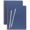 Pressboard Report Cover With Tyvek Reinforced Hinge, Two-Piece Prong Fastener, 3" Capacity, 8.5 X 11, Dark Blue/Dark Blue