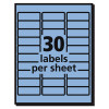 High-Visibility Permanent Laser Id Labels, 1 x 2.63, Pastel Blue, 750/Pack