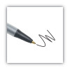 Ecolutions Clic Stic Ballpoint Pen, Retractable, Medium 1 Mm, Black Ink, Translucent Frost/Black Barrel, Dozen
