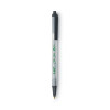 Ecolutions Clic Stic Ballpoint Pen, Retractable, Medium 1 Mm, Black Ink, Translucent Frost/Black Barrel, Dozen