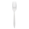 Individually Wrapped Mediumweight Cutlery, Fork, Plastic, White, 1,000/Carton