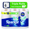 Pick-A-Size Perforated Kitchen Triple Roll Towels With Thirst Pockets, 2-Ply, 11 x 6, White, 165 Sheets/Roll, 6 Rolls/Pack