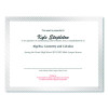 Foil Border Certificates, 8.5 X 11, Ivory/Silver, Braided With Silver Border, 15/Pack