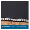 Wirebound Business Notebook, 1-Subject, Wide/Legal Rule, Black Linen Cover, (80) 8 x 5 Sheets
