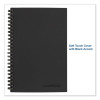 Wirebound Business Notebook, 1-Subject, Wide/Legal Rule, Black Linen Cover, (80) 8 x 5 Sheets