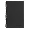 Wirebound Business Notebook, 1-Subject, Wide/Legal Rule, Black Linen Cover, (80) 8 x 5 Sheets