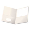 Twin-Pocket Folder, Accommodates (100) 11 x 8.5 Sheets, White, 25/Box