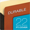 File Pocket With Tyvek, 3.5" Expansion, Legal Size, Redrope, 10/Box