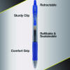 G2 Premium Gel Pen Convenience Pack, Retractable, Fine 0.7 Mm, Blue Ink, Smoke/Blue Barrel, 36/Pack
