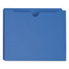 Colored File Jackets With Reinforced Double-Ply Tab, Straight Tab, Letter Size, Blue, 50/Box