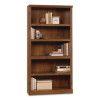 Select Collection Bookcase, Five-Shelf, 35.27w x 13.22d x 69.76h, Oiled Brown