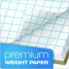 Quadrille Pads, Quadrille Rule (4 Sq/In), (50) White 8.5 x 11 Heavyweight 20 Lb Bond Sheets