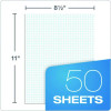 Quadrille Pads, Quadrille Rule (4 Sq/In), (50) White 8.5 x 11 Heavyweight 20 Lb Bond Sheets