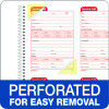Service Call Book, Two-Part Carbonless, 5.5 x 3.88, 4 Forms/Sheet, 200 Forms Total