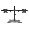 Dual Desktop Monitor Stand, For 13" To 27" Monitors, 31.69" X 10" X 18.11", Black, Supports 26 Lb