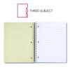 Wirebound Notebook, 3-Subject, Medium/College Rule, Black Cover, (120) 11 x 8.5 Sheets