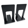 Steel Bookends, Contemporary Style, Nonskid Base, 6 x 8 x 9.25, Black, Pair